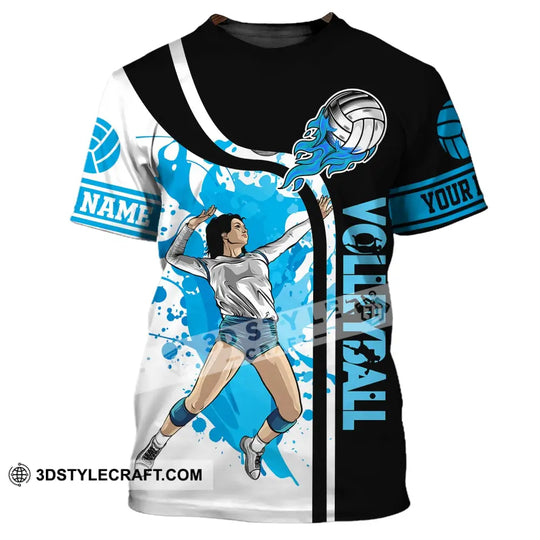 Woman Shirt, Custom Name Volleyball Hoodie, Volleyball T-shirt, Gift for Volleyball Player style option 3