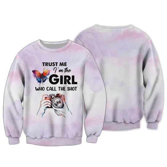 Woman Shirt, Photographer Shirt, The Girl Who Call The Shot, T-shirt For Photographers style option 4