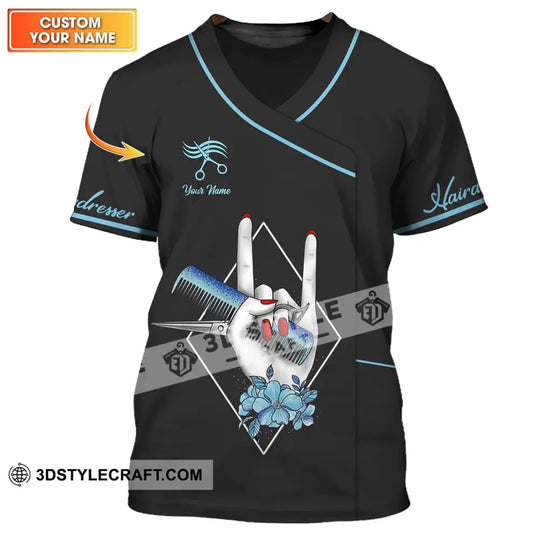 Women Shirt - Custom Name Shirt - Gift For Queen Hairdresser style option 1
