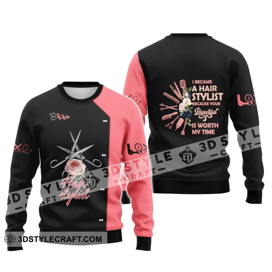 Women Shirt, Hair Stylist Shirt, Hairdresser Hoodie, Hairdresser Sportwear style option 4
