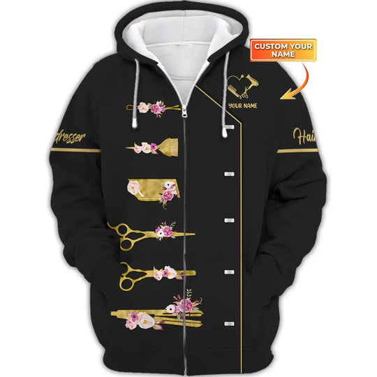 Women Shirt, Hair Stylist Shirt, Hairdresser Hoodie, Hairdresser Sportwear style option 2