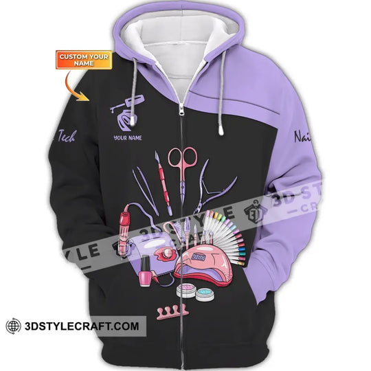 Women Shirt, Nail Technician Shirt, Nail Tech Hoodie, Nail Tech Sportwear style option 2